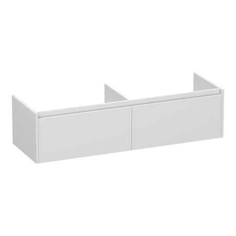 BRAUER Embrace onderkast 140 met 2 softclose lades greeploos en 2 sifon uitsparingen hoogglans wit OK-EM140HW