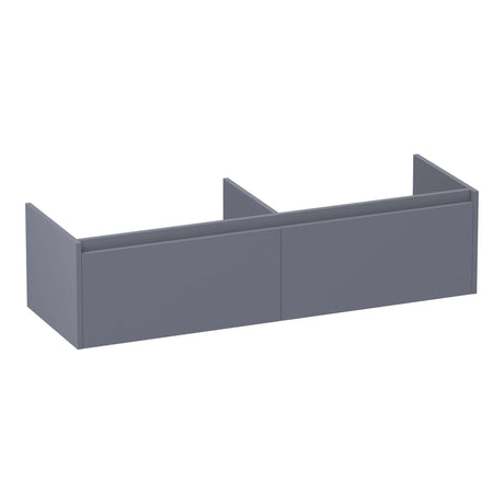 BRAUER Embrace onderkast 140 met 2 softclose lades greeploos en 2 sifon uitsparingen mat grijs OK-EM140MG