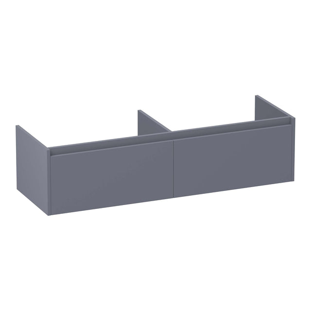 BRAUER Embrace onderkast 140 met 2 softclose lades greeploos en 2 sifon uitsparingen mat grijs OK-EM140MG