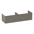 BRAUER Embrace onderkast 140 met 2 softclose lades greeploos en 2 sifon uitsparingen mat taupe OK-EM140MT