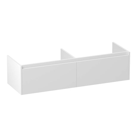 BRAUER Embrace onderkast 140 met 2 softclose lades greeploos en 2 sifon uitsparingen mat wit OK-EM140MW