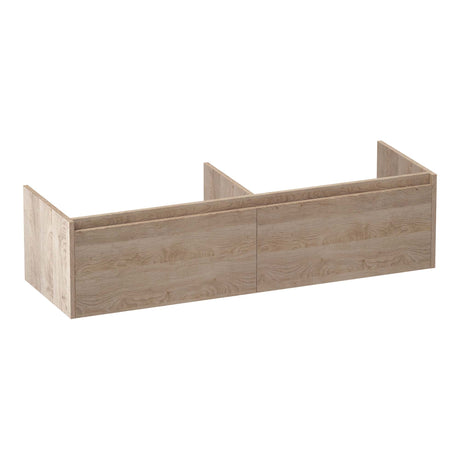 BRAUER Embrace onderkast 140 met 2 softclose lades greeploos en 2 sifon uitsparingen Sunlit OK-EM140SL