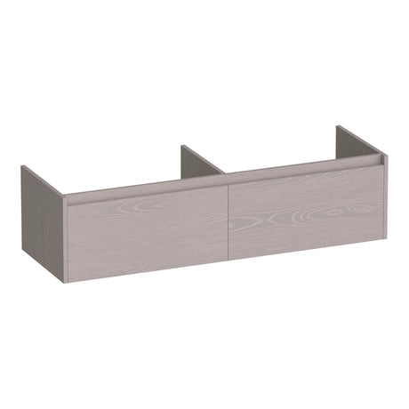BRAUER Embrace onderkast 140 met 2 softclose lades greeploos en 2 sifon uitsparingen Timber Greige OK-EM140TE