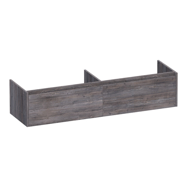 BRAUER Embrace onderkast 160 met 2 softclose lades greeploos en 2 sifon uitsparingen Driftwood OK-EM160DR