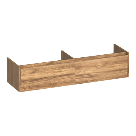 BRAUER Embrace onderkast 160 met 2 softclose lades greeploos en 2 sifon uitsparingen Honey OK-EM160HO