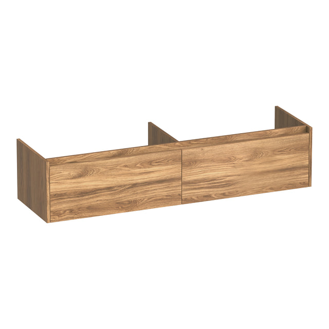 BRAUER Embrace onderkast 160 met 2 softclose lades greeploos en 2 sifon uitsparingen Honey OK-EM160HO