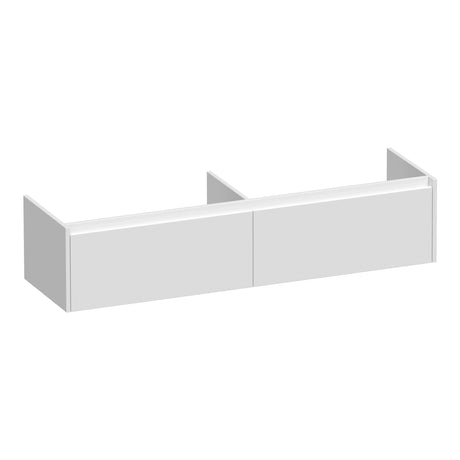 BRAUER Embrace onderkast 160 met 2 softclose lades greeploos en 2 sifon uitsparingen hoogglans wit OK-EM160HW