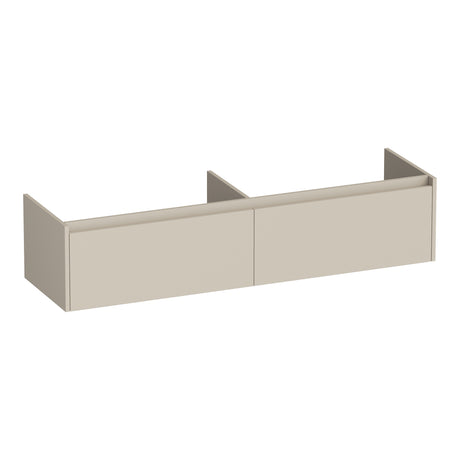 BRAUER Embrace onderkast 160 met 2 softclose lades greeploos en 2 sifon uitsparingen mat beige OK-EM160MB