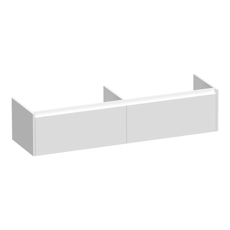 BRAUER Embrace onderkast 160 met 2 softclose lades greeploos en 2 sifon uitsparingen mat wit OK-EM160MW