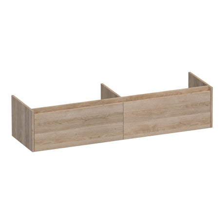 BRAUER Embrace onderkast 160 met 2 softclose lades greeploos en 2 sifon uitsparingen Sunlit OK-EM160SL