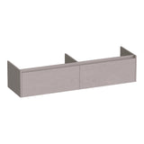 BRAUER Embrace onderkast 160 met 2 softclose lades greeploos en 2 sifon uitsparingen Timber Greige OK-EM160TE