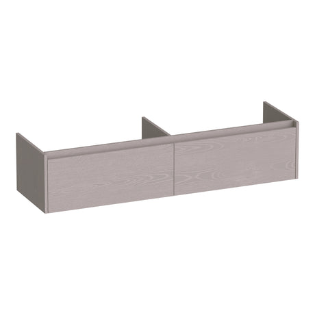 BRAUER Embrace onderkast 160 met 2 softclose lades greeploos en 2 sifon uitsparingen Timber Greige OK-EM160TE