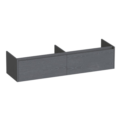 BRAUER Embrace onderkast 160 met 2 softclose lades greeploos en 2 sifon uitsparingen Timber Grey OK-EM160TG