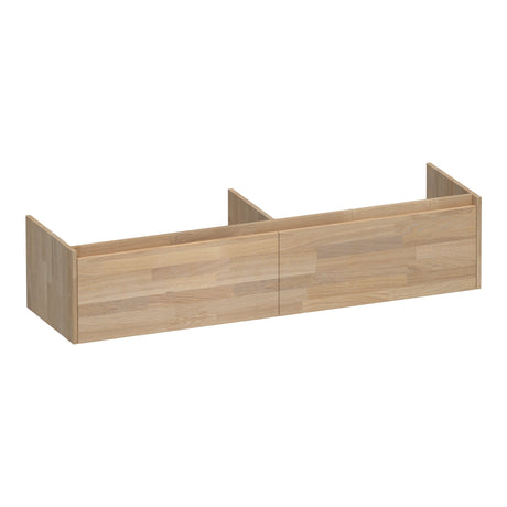 BRAUER Embrace onderkast 160 met 2 softclose lades greeploos en 2 sifon uitsparingen vingerlas eiken grijs OK-EM160VEG