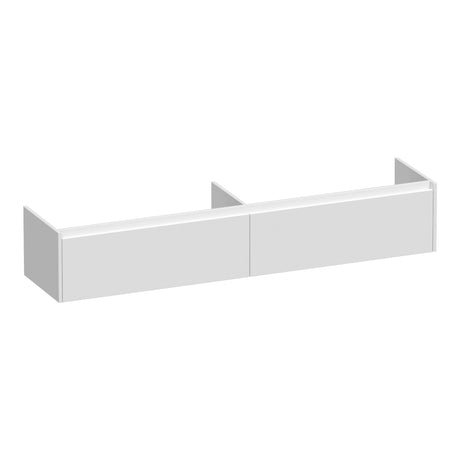 BRAUER Embrace onderkast 200 met 2 softclose lades greeploos en 2 sifon uitsparingen hoogglans wit OK-EM200HW