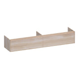 BRAUER Embrace onderkast 200 met 2 softclose lades greeploos en 2 sifon uitsparingen lamellen eiken wit OK-EM200LEW
