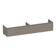 BRAUER Embrace onderkast 200 met 2 softclose lades greeploos en 2 sifon uitsparingen mat taupe OK-EM200MT