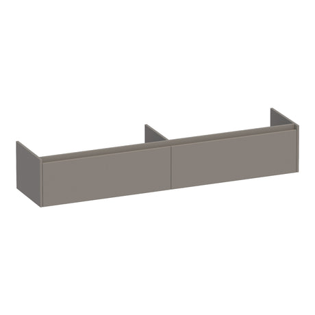BRAUER Embrace onderkast 200 met 2 softclose lades greeploos en 2 sifon uitsparingen mat taupe OK-EM200MT
