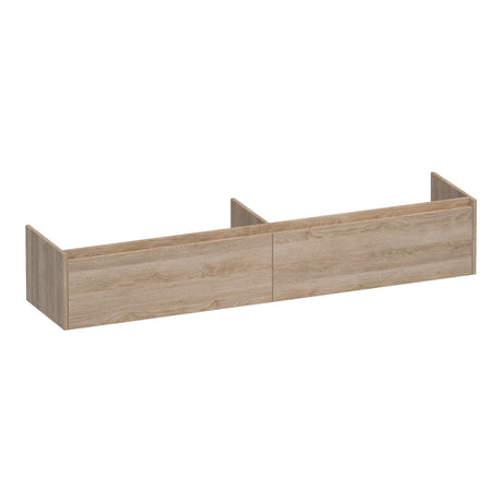 BRAUER Embrace onderkast 200 met 2 softclose lades greeploos en 2 sifon uitsparingen Sunlit OK-EM200SL