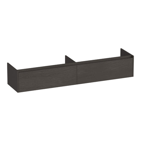 BRAUER Embrace onderkast 200 met 2 softclose lades greeploos en 2 sifon uitsparingen Timber Anthracite OK-EM200TA