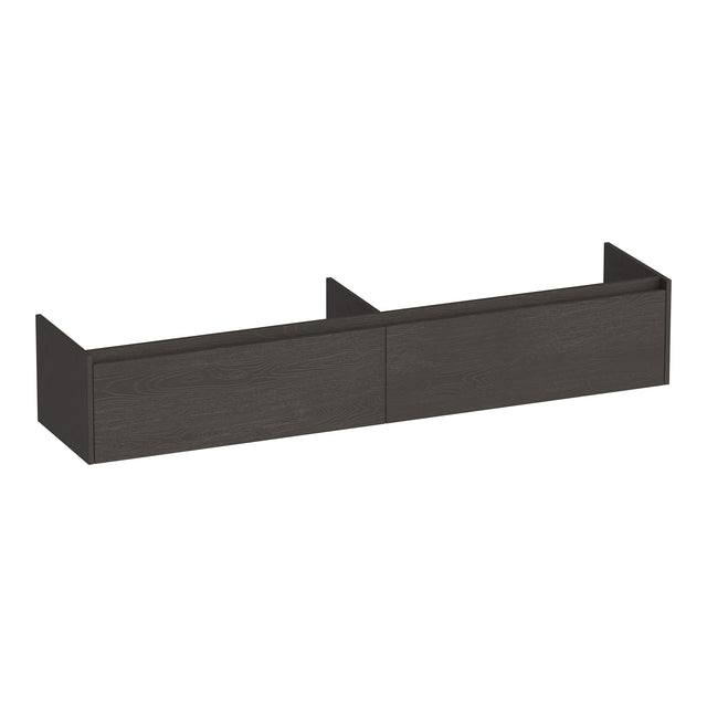 BRAUER Embrace onderkast 200 met 2 softclose lades greeploos en 2 sifon uitsparingen Timber Anthracite OK-EM200TA