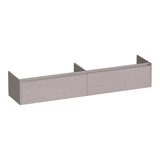 BRAUER Embrace onderkast 200 met 2 softclose lades greeploos en 2 sifon uitsparingen Timber Greige OK-EM200TE