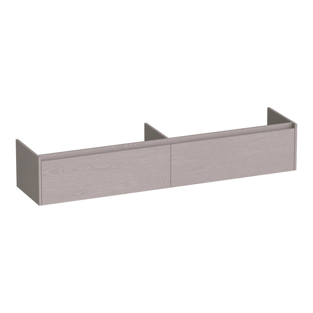 BRAUER Embrace onderkast 200 met 2 softclose lades greeploos en 2 sifon uitsparingen Timber Greige OK-EM200TE