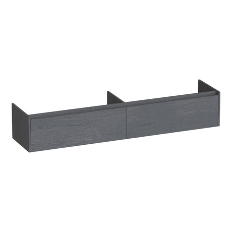 BRAUER Embrace onderkast 200 met 2 softclose lades greeploos en 2 sifon uitsparingen Timber Grey OK-EM200TG