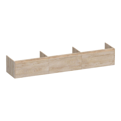 BRAUER Embrace onderkast 220 met 3 softclose lades greeploos en 0 sifon uitsparingen Forest Wheat OK-EM220FW