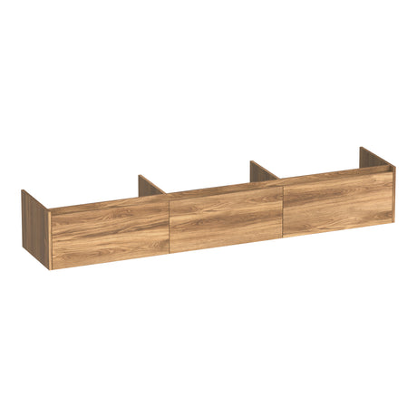 BRAUER Embrace onderkast 220 met 3 softclose lades greeploos en 0 sifon uitsparingen Honey OK-EM220HO