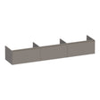 BRAUER Embrace onderkast 220 met 3 softclose lades greeploos en 0 sifon uitsparingen mat taupe OK-EM220MT