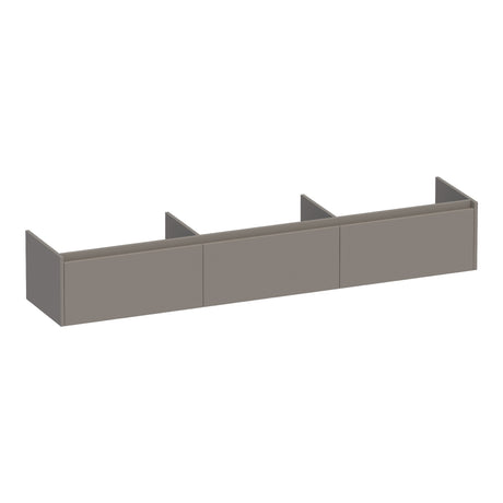 BRAUER Embrace onderkast 220 met 3 softclose lades greeploos en 0 sifon uitsparingen mat taupe OK-EM220MT