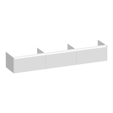 BRAUER Embrace onderkast 220 met 3 softclose lades greeploos en 0 sifon uitsparingen mat wit OK-EM220MW