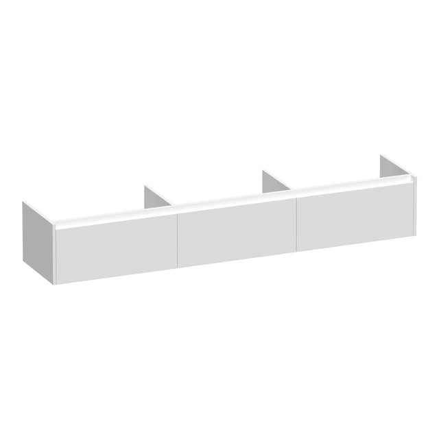 BRAUER Embrace onderkast 220 met 3 softclose lades greeploos en 0 sifon uitsparingen mat wit OK-EM220MW