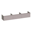 BRAUER Embrace onderkast 220 met 3 softclose lades greeploos en 0 sifon uitsparingen Timber Greige OK-EM220TE