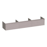 BRAUER Embrace onderkast 220 met 3 softclose lades greeploos en 0 sifon uitsparingen Timber Greige OK-EM220TE
