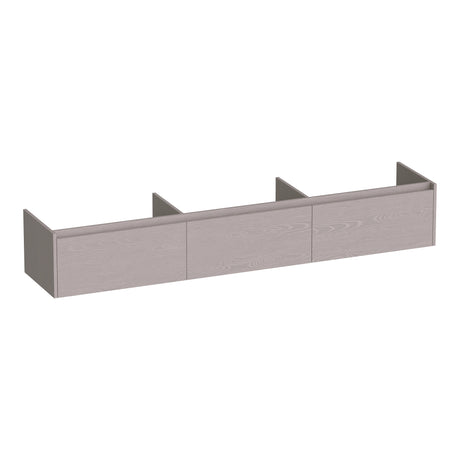 BRAUER Embrace onderkast 220 met 3 softclose lades greeploos en 0 sifon uitsparingen Timber Greige OK-EM220TE