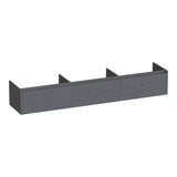 BRAUER Embrace onderkast 220 met 3 softclose lades greeploos en 0 sifon uitsparingen Timber Grey OK-EM220TG