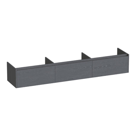 BRAUER Embrace onderkast 220 met 3 softclose lades greeploos en 0 sifon uitsparingen Timber Grey OK-EM220TG