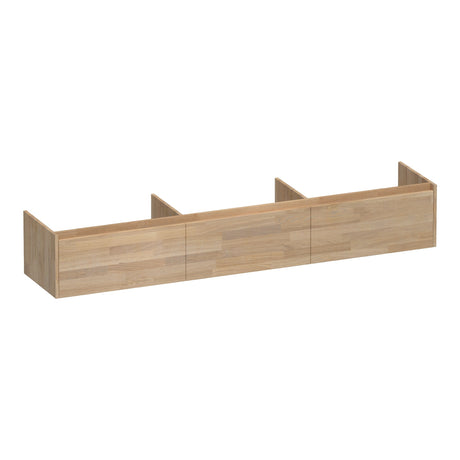 BRAUER Embrace onderkast 220 met 3 softclose lades greeploos en 0 sifon uitsparingen vingerlas eiken grijs OK-EM220VEG