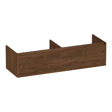 BRAUER Embrace Wavy onderkast 140 met 2 softclose lades greeploos en 2 sifon uitsparingen Forest Cacao OK-EMW140FC