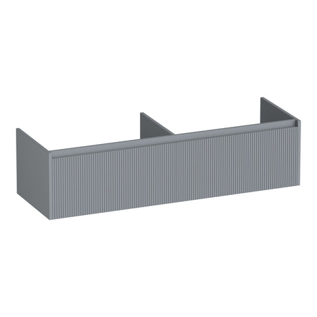BRAUER Embrace Wavy onderkast 140 met 2 softclose lades greeploos en 2 sifon uitsparingen mat grijs OK-EMW140MG
