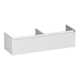 BRAUER Embrace Wavy onderkast 140 met 2 softclose lades greeploos en 2 sifon uitsparingen mat wit OK-EMW140MW