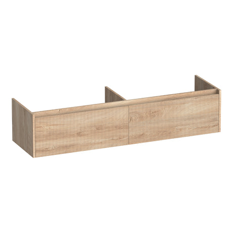 BRAUER Embrace Wavy onderkast 160 met 2 softclose lades greeploos en 2 sifon uitsparingen Forest Wheat OK-EMW160FW