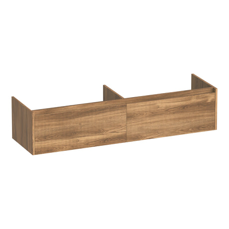 BRAUER Embrace Wavy onderkast 160 met 2 softclose lades greeploos en 2 sifon uitsparingen Honey OK-EMW160HO