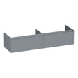 BRAUER Embrace Wavy onderkast 160 met 2 softclose lades greeploos en 2 sifon uitsparingen mat grijs OK-EMW160MG