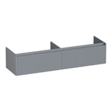 BRAUER Embrace Wavy onderkast 160 met 2 softclose lades greeploos en 2 sifon uitsparingen mat grijs OK-EMW160MG