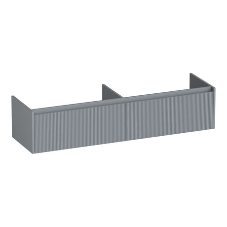 BRAUER Embrace Wavy onderkast 160 met 2 softclose lades greeploos en 2 sifon uitsparingen mat grijs OK-EMW160MG