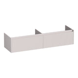 BRAUER Embrace Wavy onderkast 160 met 2 softclose lades greeploos en 2 sifon uitsparingen mat zand OK-EMW160MS