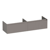 BRAUER Embrace Wavy onderkast 160 met 2 softclose lades greeploos en 2 sifon uitsparingen mat taupe OK-EMW160MT